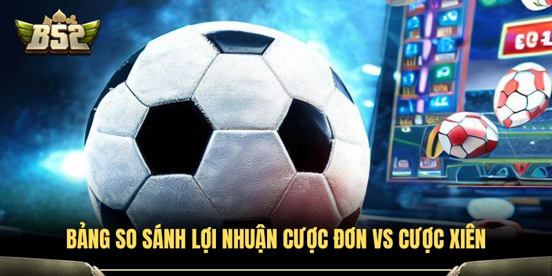 So sánh mức lợi nhuận giữa cược đơn và cược xiên 